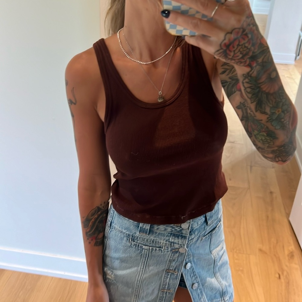Vintage brown cropped tank
